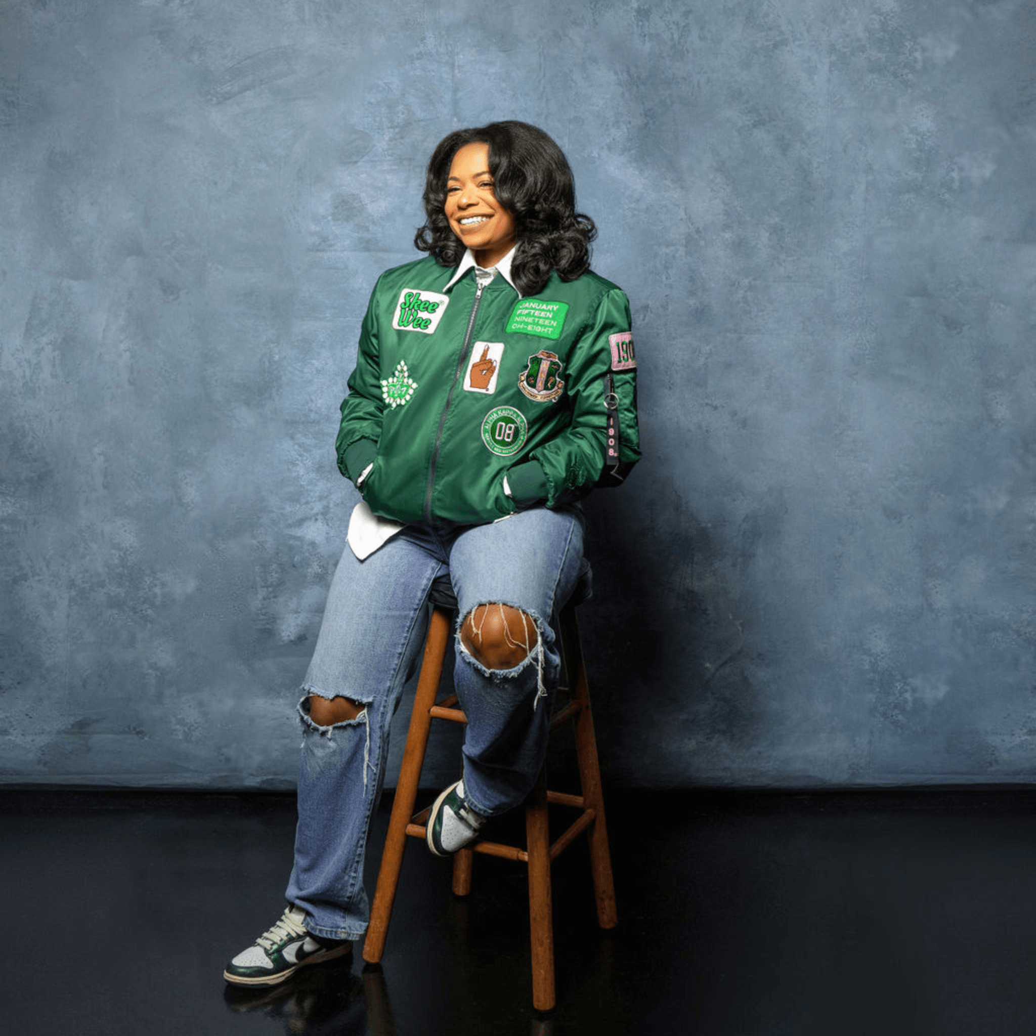 AKA Nylon Bomber Jacket with Patches – YL STUDIO LLC AKA Nylon Bomber Jacket with Patches – YL STUDIO LLC
