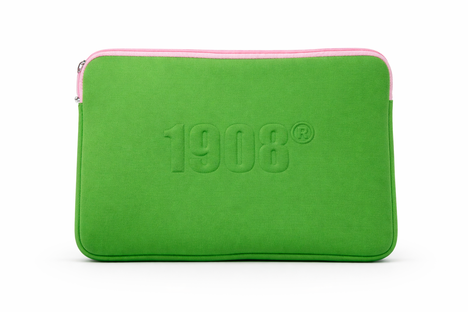 Green pouch with '1908' branding on a white background