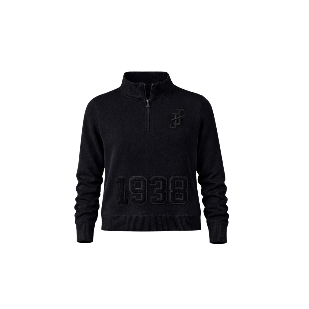 YL STUDIO GREEK - JACK AND JILL MEN'S BLACK 1938 EMBROIDERED