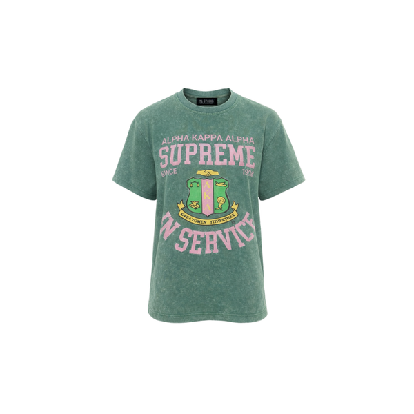 YL STUDIO GREEK - Alpha Kappa Alpha Supreme in Service Graphic Tee
