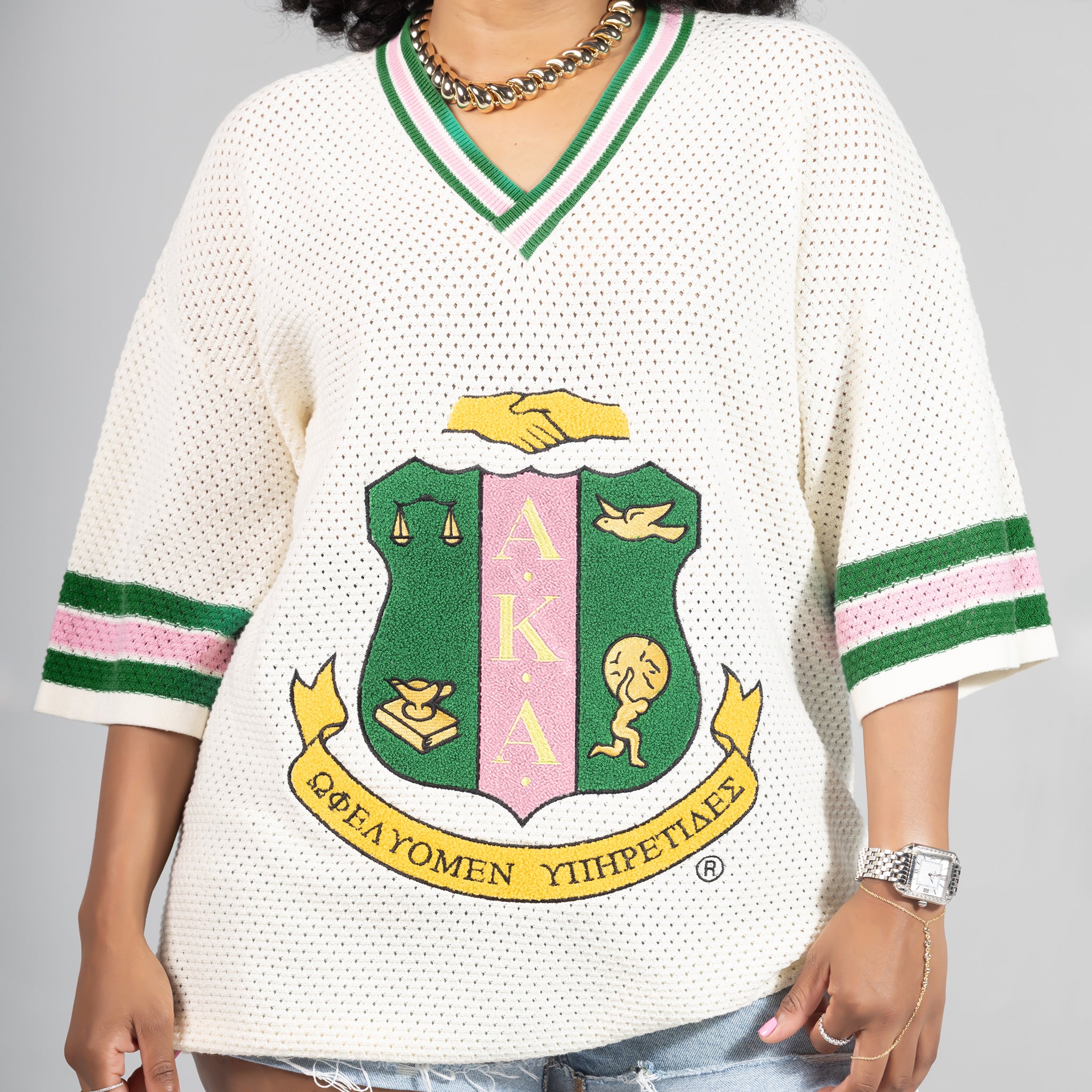 YL STUDIO I AKA KNIT MESH JERSEY Alpha Kappa Alpha – YL STUDIO LLC